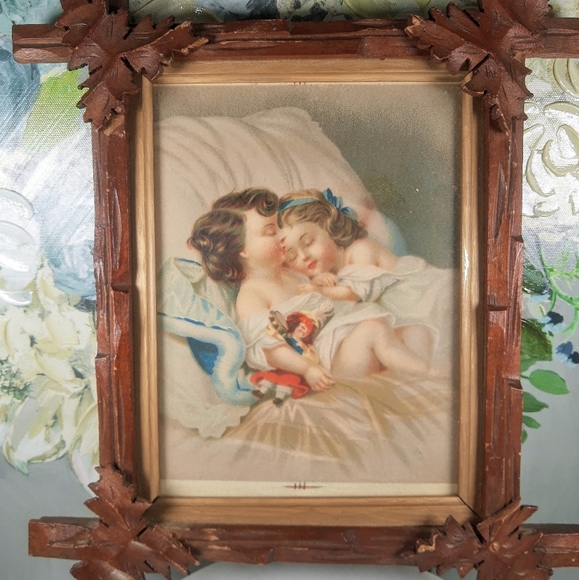 Antique ANCIENT BLACK FOREST ADIRONDACK NUT, Tramp Art, from the 1870, 1940s. - Picture 4 of 16